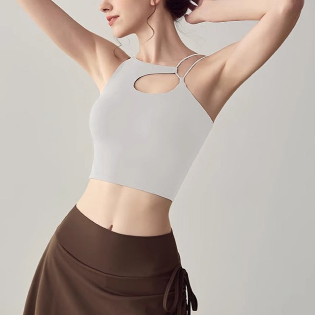 ラインデザインのヨガタンクトップ 2093