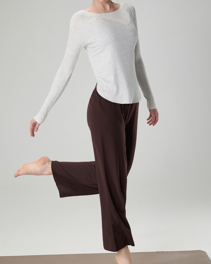 マルボートネックリブニットロングトップ 22551