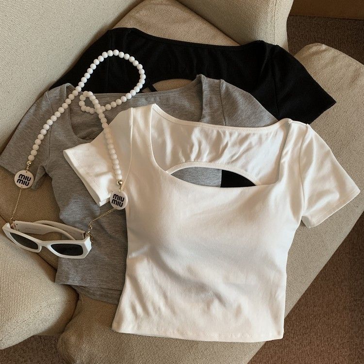 セクシーギャル背中魅せパッド付きTシャツ 2539