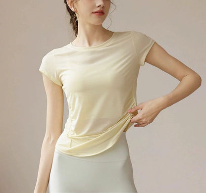 スポーツウェア薄手半袖フィットネスジムウェアTシャツ 2489