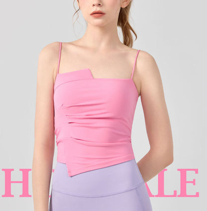 背中見せアシンメトリーカップ付きキャミソール 2547