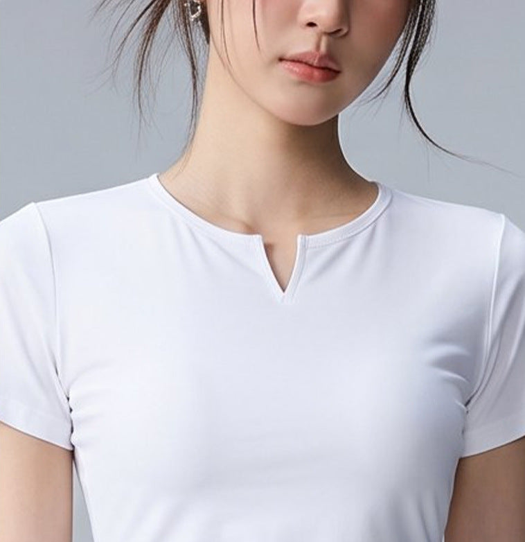 着痩せギャザーTシャツプリーツミニスカート2点セット 4127