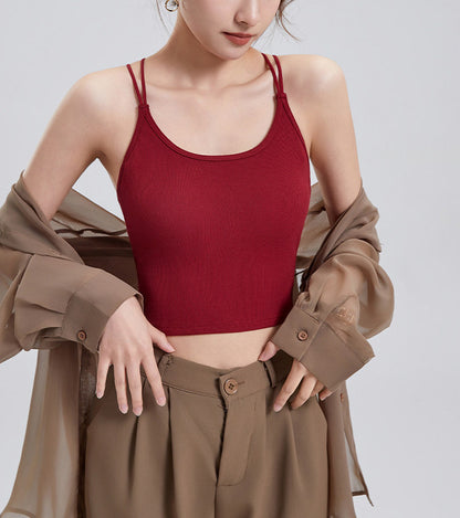 クロス美背ノンワイヤーカップ付きキャミソール 2534