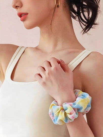花柄シュシュヘアアクセサリー 5045