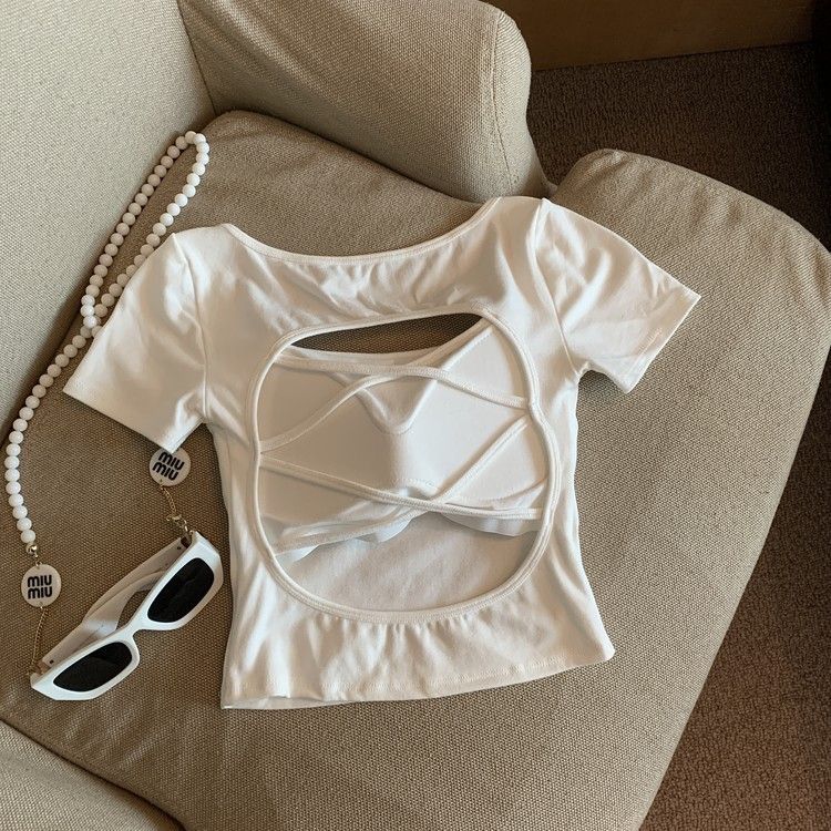 セクシーギャル背中魅せパッド付きTシャツ 2539