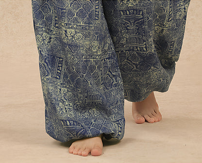 リネン混ゆったり裾絞りサルエルパンツ 3202