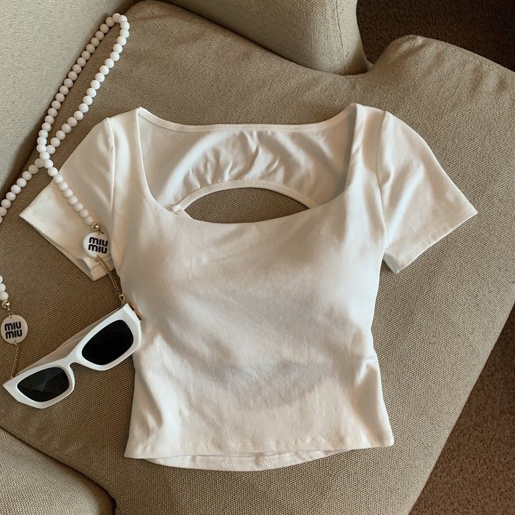 セクシーギャル背中魅せパッド付きTシャツ 2539