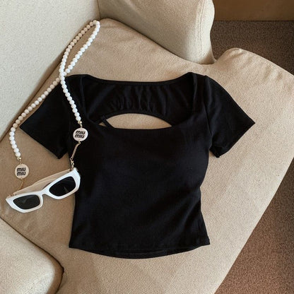 セクシーギャル背中魅せパッド付きTシャツ 2539