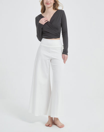 長袖クロスVネックヨガピラティスランニングダンストップス 2430