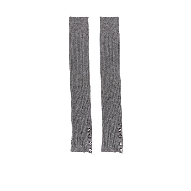 くすみカラーリブニットレッグウォーマー 62cm 5034