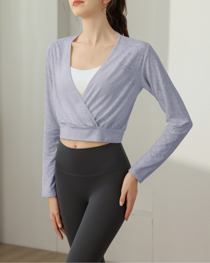 ミラージュカシュクールヨガロングトップ 2296
