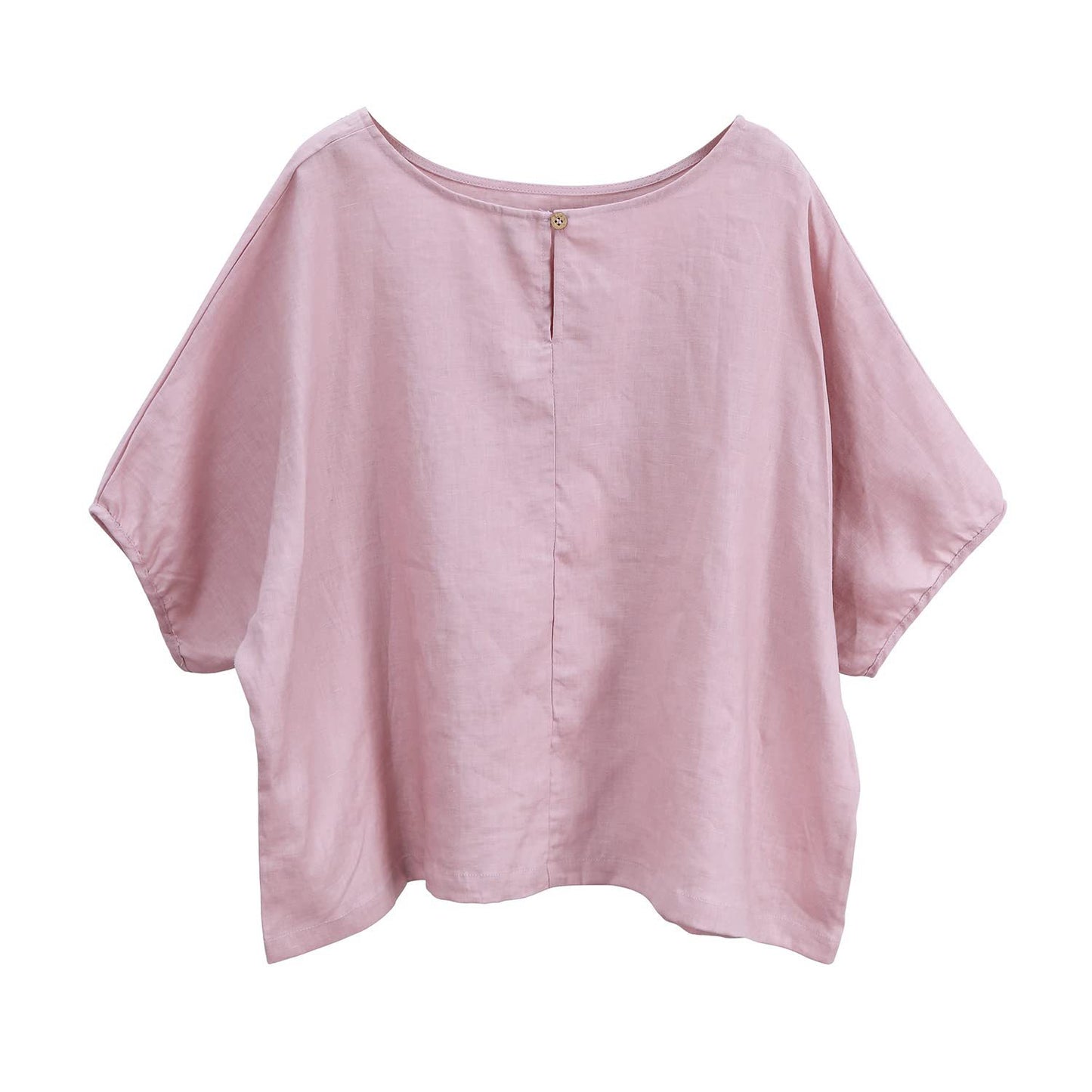 カジュアルリネンゆったりバルーンスリーブTシャツトップス  2475