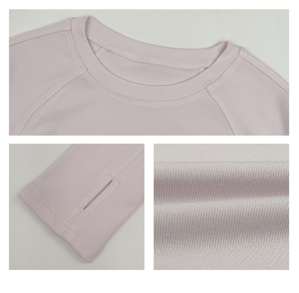フィットネスサムホール付き長袖Tシャツ 2570
