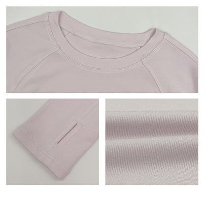 フィットネスサムホール付き長袖Tシャツ 2570