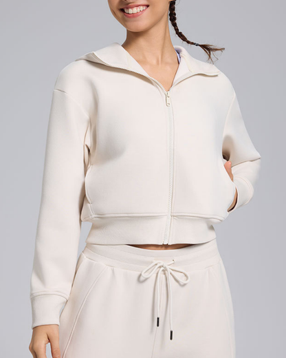 スフレタッチジップアップフリースジャケット 2374