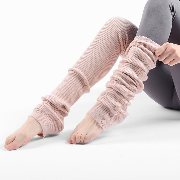 くすみカラーリブニットレッグウォーマー 62cm 5034