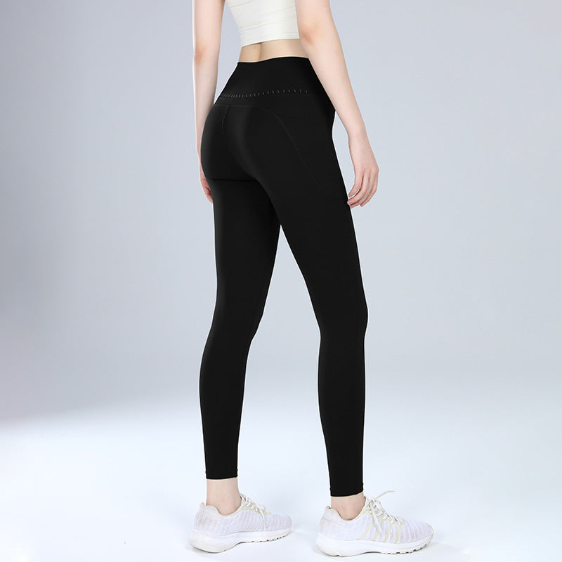 裏起毛厚手ハイウエストヨガパンツレギンス 3135