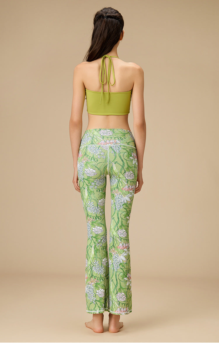 スリムシルエットランニングヨガウェアカップ付き上下セット 4109