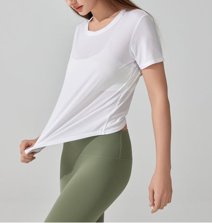 カジュアル半袖バックデザインスポーツシャツトップスＴシャツ 2455