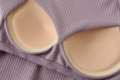 美背セクシーバッククロスカップ付きキャミソール 2505