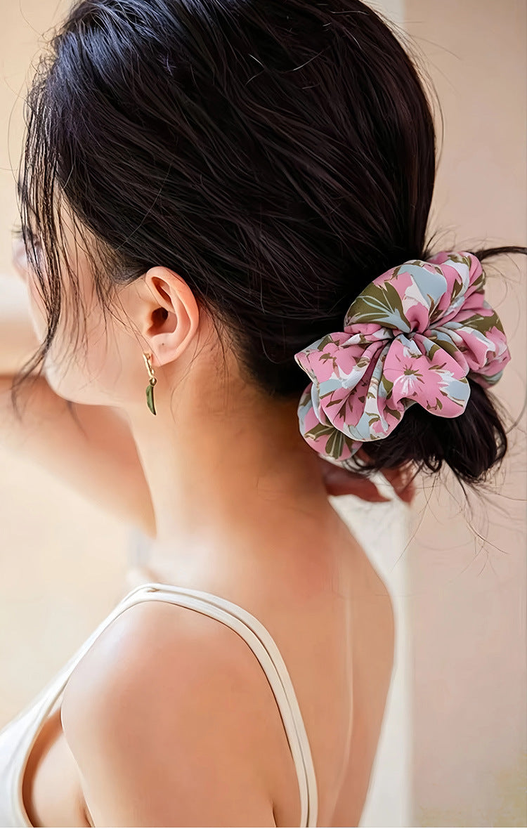 花柄シュシュヘアアクセサリー 5045