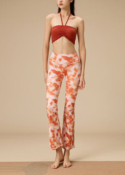 スリムシルエットランニングヨガウェアカップ付き上下セット 4109