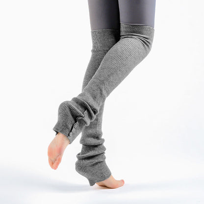 くすみカラーリブニットレッグウォーマー 62cm 5034