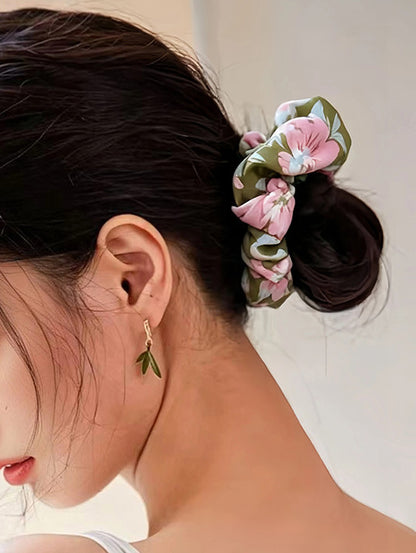 花柄シュシュヘアアクセサリー 5045