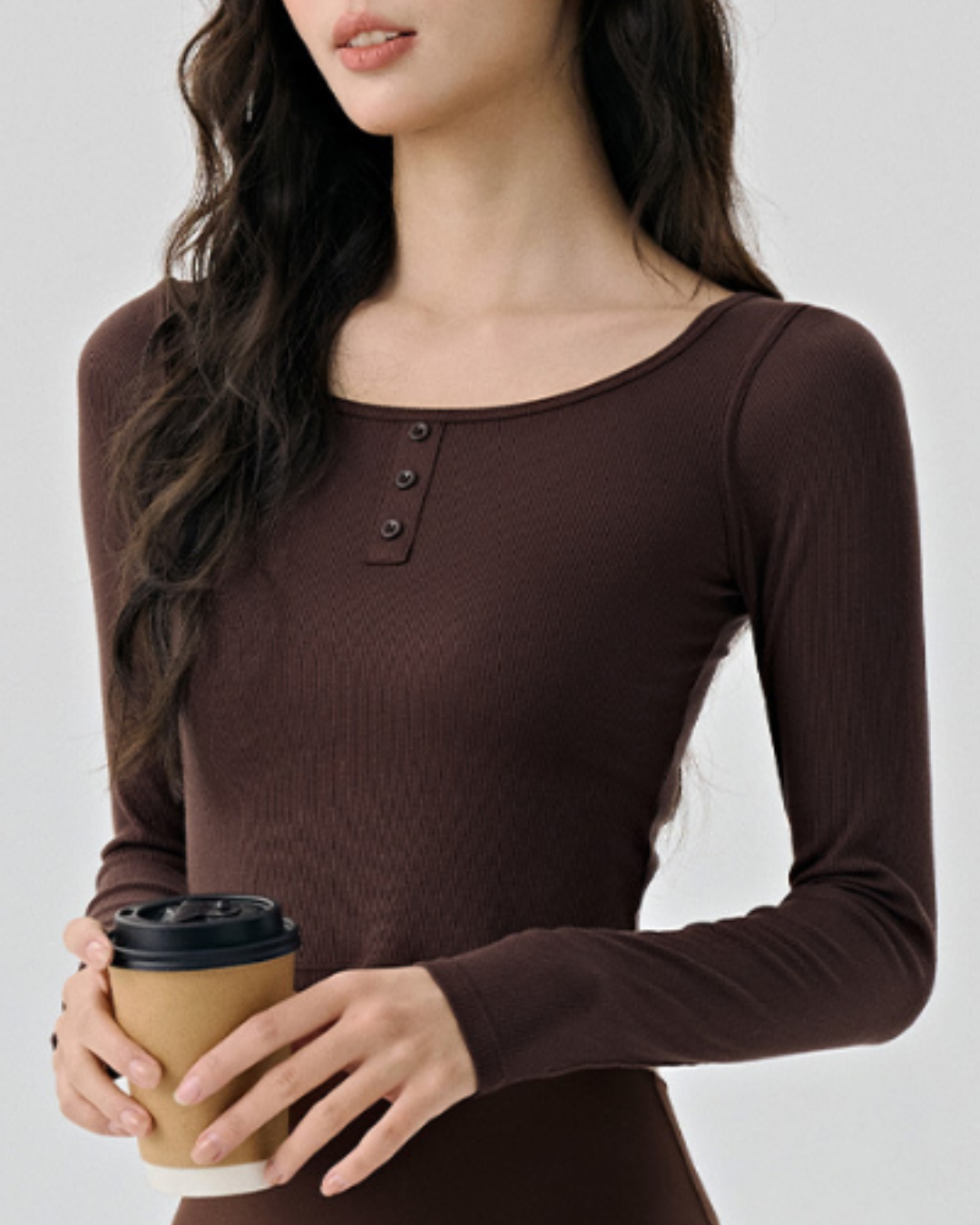 フォレヘンリーネッククロップドヨガトップ 2354