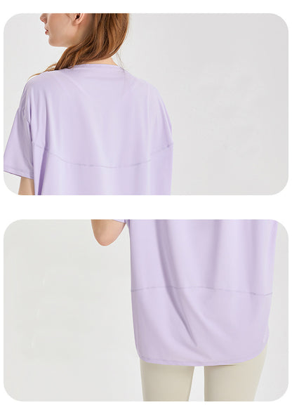 ゆったりドロップショルダーUVカットスポーツウェアＴシャツ 2445