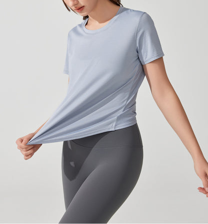 カジュアル半袖バックデザインスポーツシャツトップスＴシャツ 2455