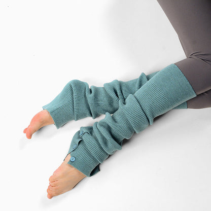 くすみカラーリブニットレッグウォーマー 62cm 5034