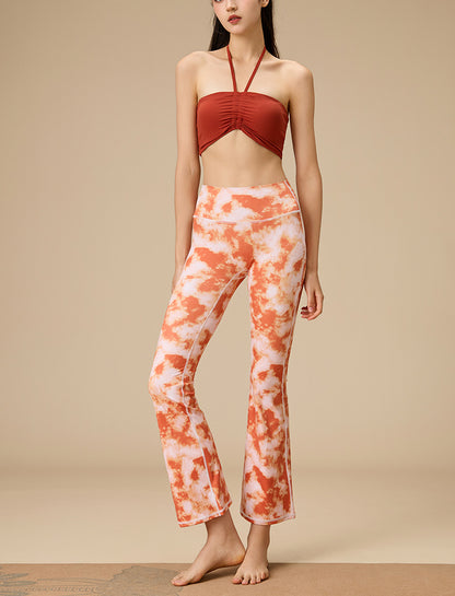 スリムシルエットランニングヨガウェアカップ付き上下セット 4109