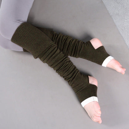 バイカラーリブヨガレッグウォーマー 5035