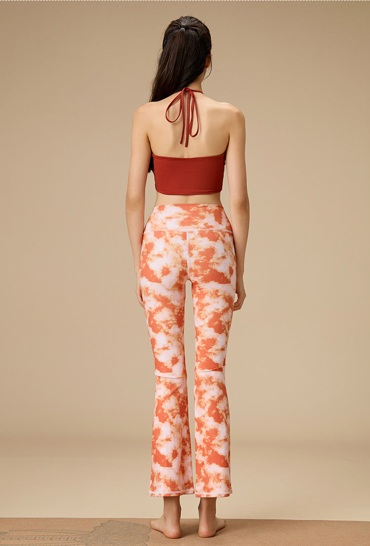 スリムシルエットランニングヨガウェアカップ付き上下セット 4109