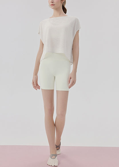 ヨガウェア半袖ゆったり体型カバーフィットネストップス 2461