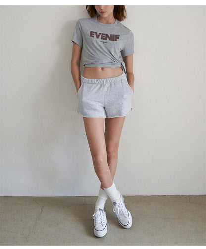 プリント クロップド丈欧米風スポーツ トップス 2397