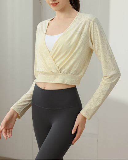 ミラージュカシュクールヨガロングトップ 2296
