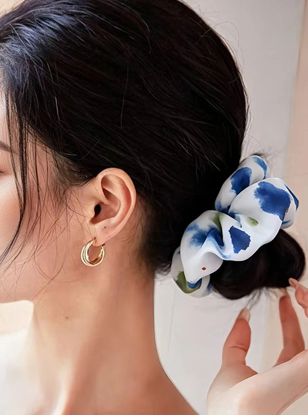 花柄シュシュヘアアクセサリー 5045