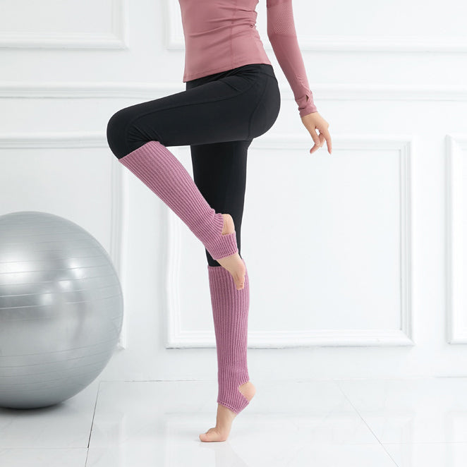 リブニットヨガレッグウォーマー 40cm 5028