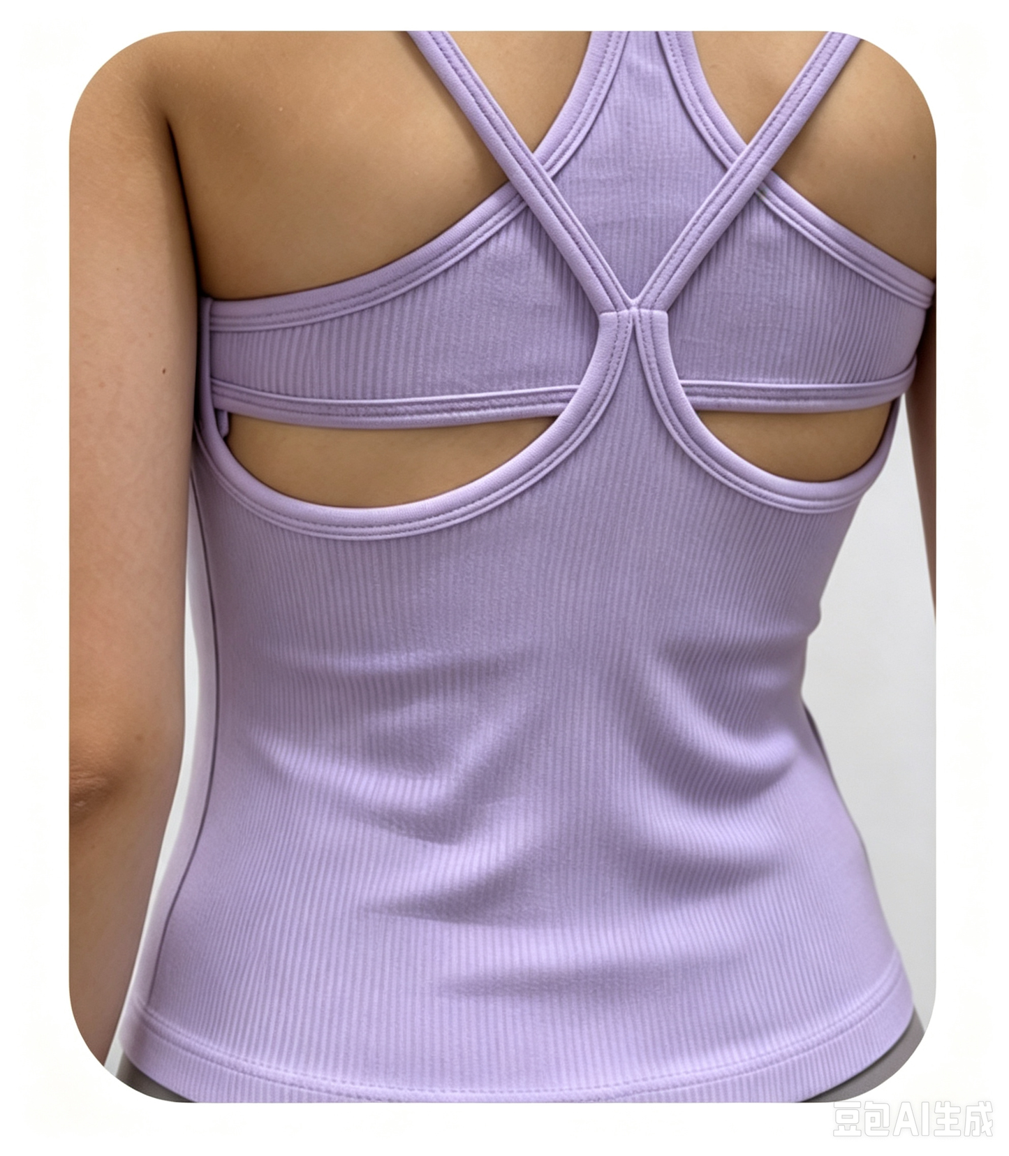 バイカラー背中見せカップ付きキャミソール 2555