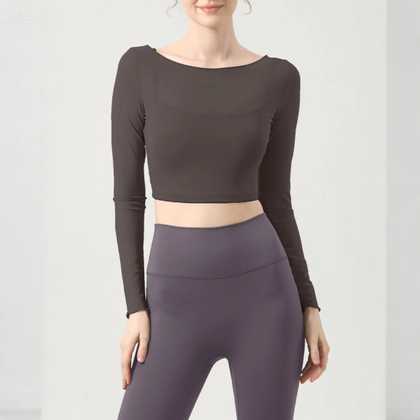 スゥプルボートネックシアーロングトップ 2369