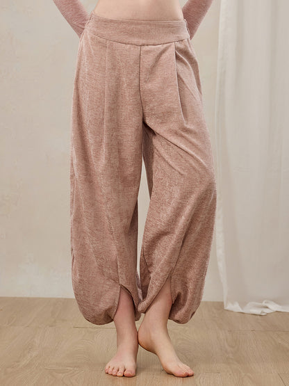 クリスマスレッド瞑想ゆったりバルーンヨガパンツ 3134