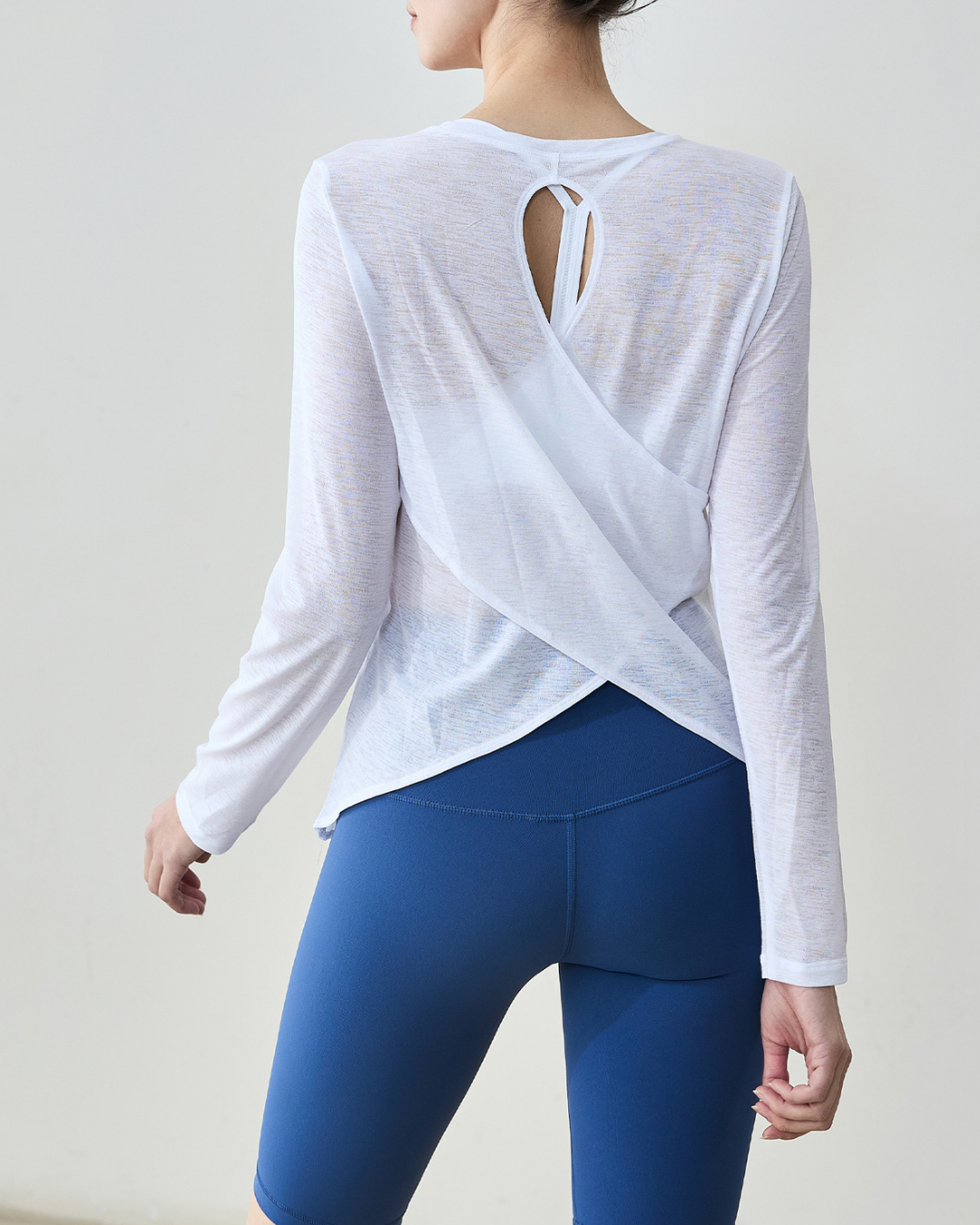 マイレバッククロス杢シアーロングカットソー 2368