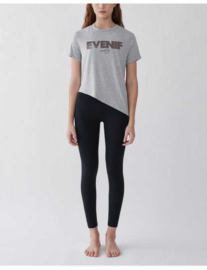 プリント クロップド丈欧米風スポーツ トップス 2397