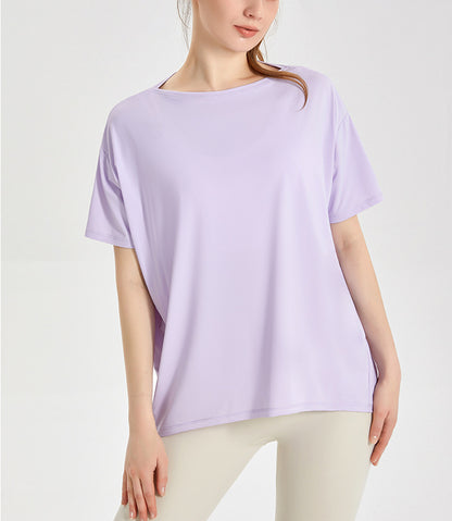 ゆったりドロップショルダーUVカットスポーツウェアＴシャツ 2445