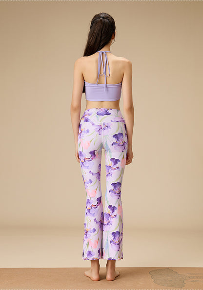 スリムシルエットランニングヨガウェアカップ付き上下セット 4109