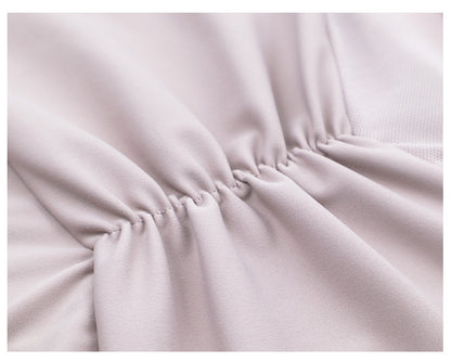 フロントシャーリングロングスリーブヨガ トップス 2400