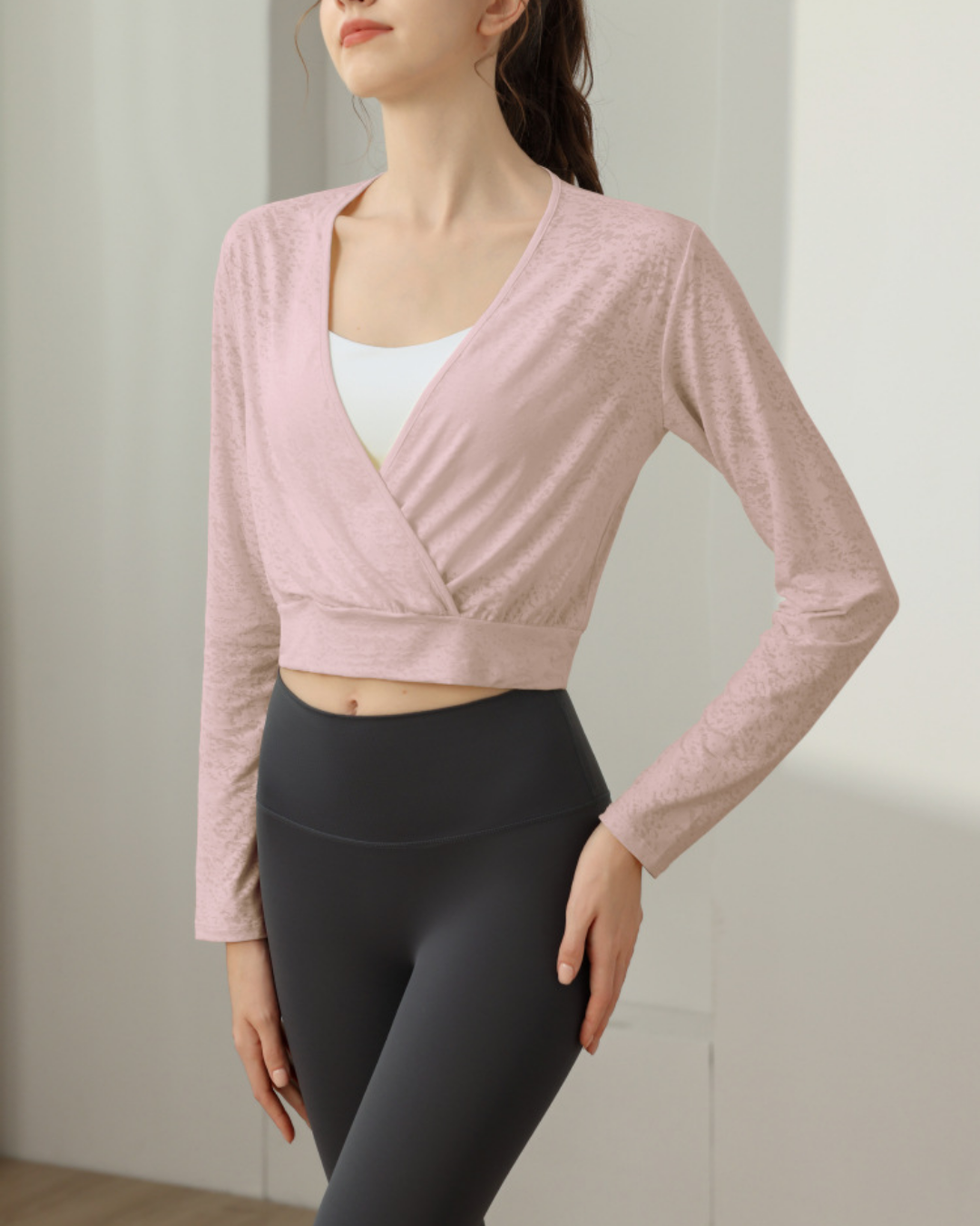 ミラージュカシュクールヨガロングトップ 2296