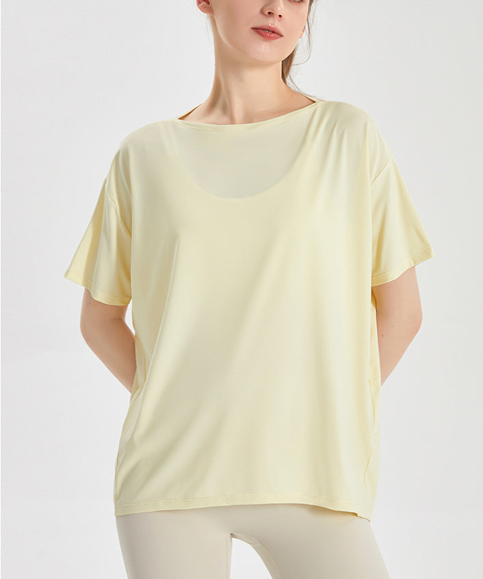 ゆったりドロップショルダーUVカットスポーツウェアＴシャツ 2445